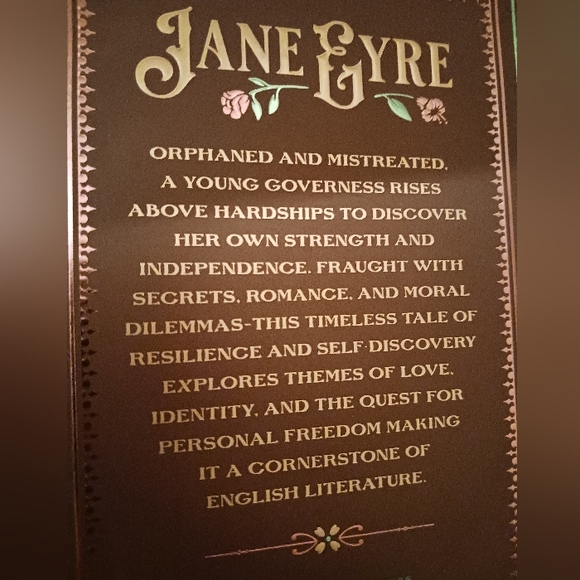 Jane Eyre Decorative Hardcover — Green & Rose Foil Design - Picture 12 of 16